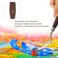 5 PCS Palette Knife Conjunto de pintura Pintura Spatula Wood Handle for Artist Canvas Taint Bolo de mistura de cor de tinta Decorada
